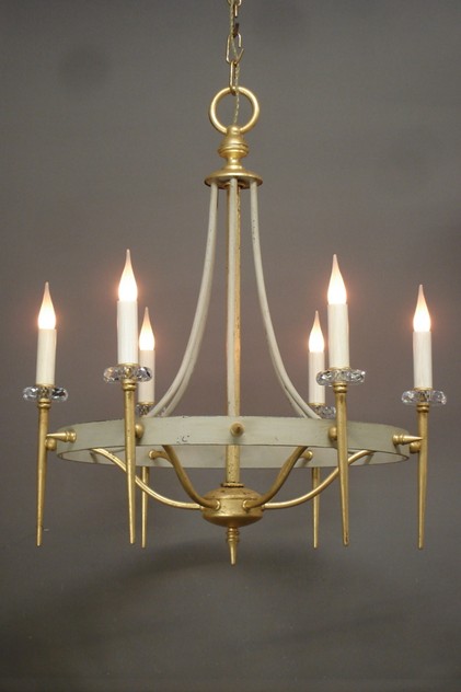 2x vintage chic grey and gilt iron  chandelier-empel-collections-vintage chandelier_main.JPG
